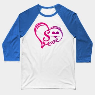 letter s monogram in the shape of love Baseball T-Shirt